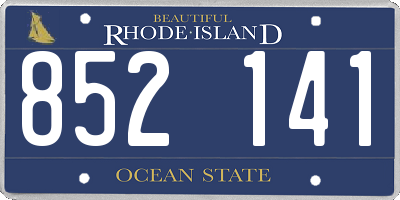 RI license plate 852141