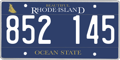 RI license plate 852145