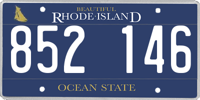 RI license plate 852146