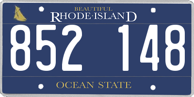 RI license plate 852148
