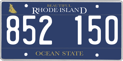 RI license plate 852150