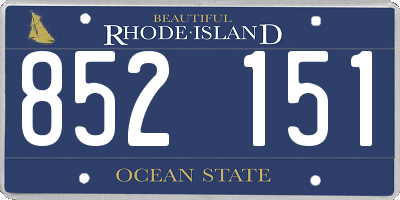 RI license plate 852151