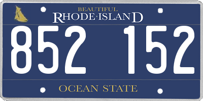 RI license plate 852152