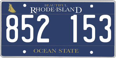 RI license plate 852153