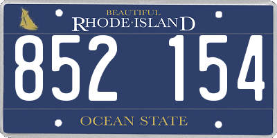 RI license plate 852154