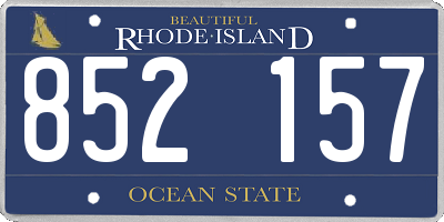 RI license plate 852157