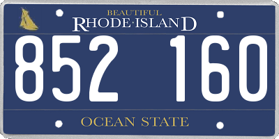 RI license plate 852160