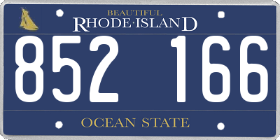 RI license plate 852166