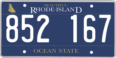 RI license plate 852167