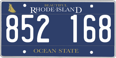 RI license plate 852168