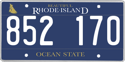 RI license plate 852170