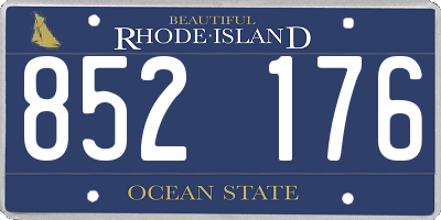 RI license plate 852176