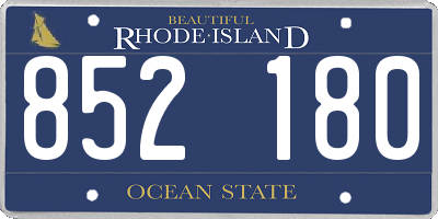 RI license plate 852180