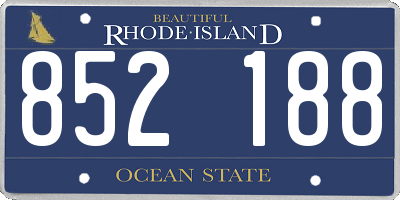 RI license plate 852188