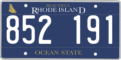 RI license plate 852191