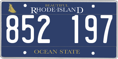 RI license plate 852197