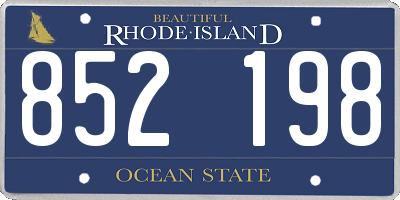 RI license plate 852198
