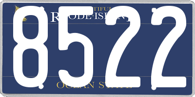 RI license plate 8522