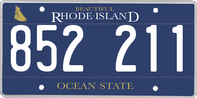 RI license plate 852211
