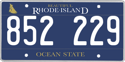 RI license plate 852229