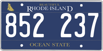 RI license plate 852237