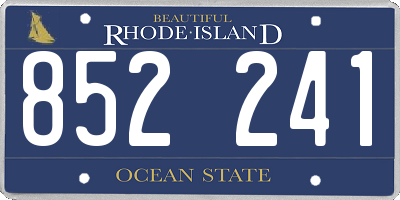 RI license plate 852241