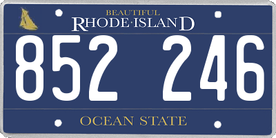 RI license plate 852246