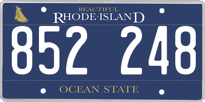 RI license plate 852248