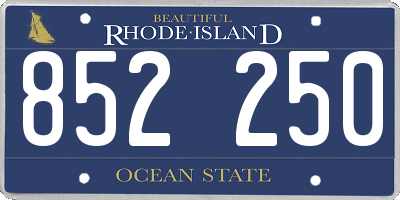 RI license plate 852250