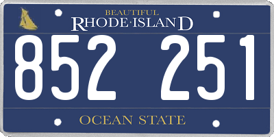 RI license plate 852251