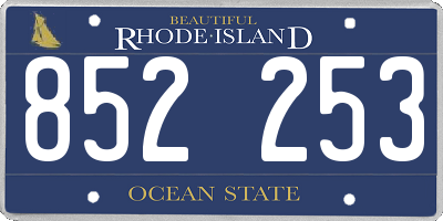RI license plate 852253