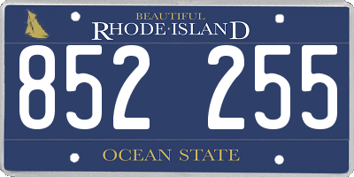RI license plate 852255