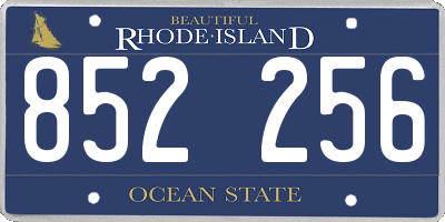 RI license plate 852256