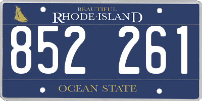RI license plate 852261