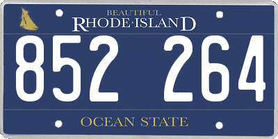 RI license plate 852264
