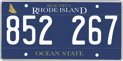RI license plate 852267