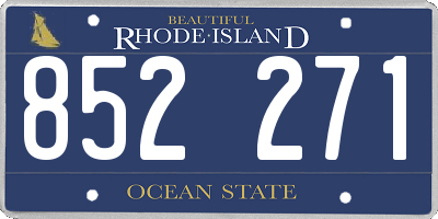 RI license plate 852271