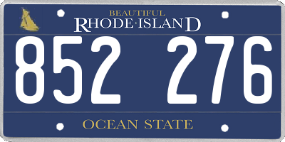 RI license plate 852276