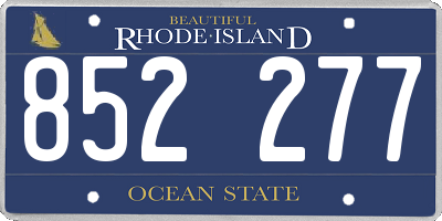 RI license plate 852277