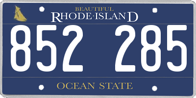 RI license plate 852285