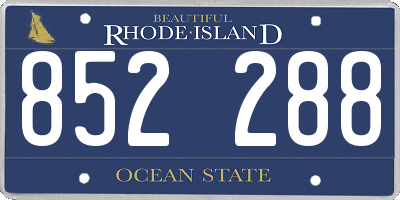 RI license plate 852288