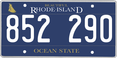 RI license plate 852290