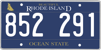 RI license plate 852291