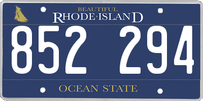 RI license plate 852294