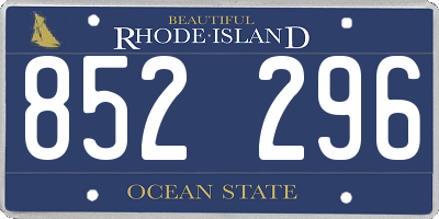 RI license plate 852296