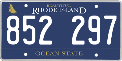 RI license plate 852297