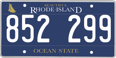 RI license plate 852299