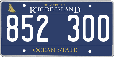 RI license plate 852300