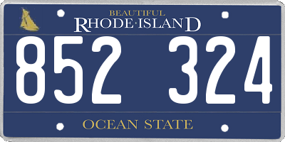 RI license plate 852324