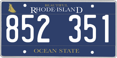 RI license plate 852351